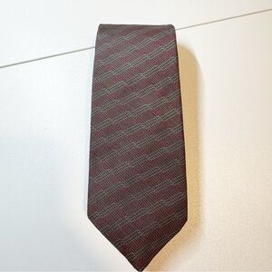 Yves Saint Laurent YSL Vintage Maroon Silk Tie